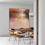 Blush Terracotta Landscape Oil Painting