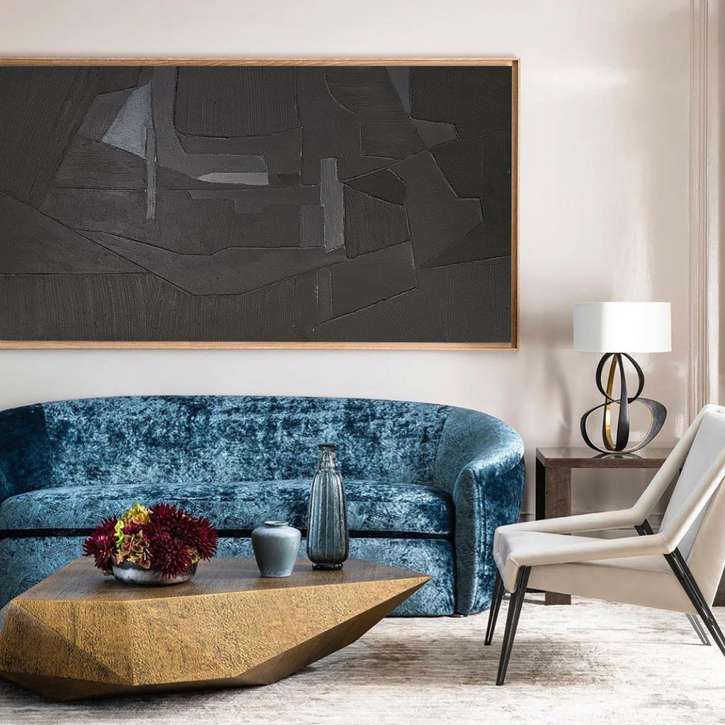 Monochrome Geometric Abstract Wall Art
