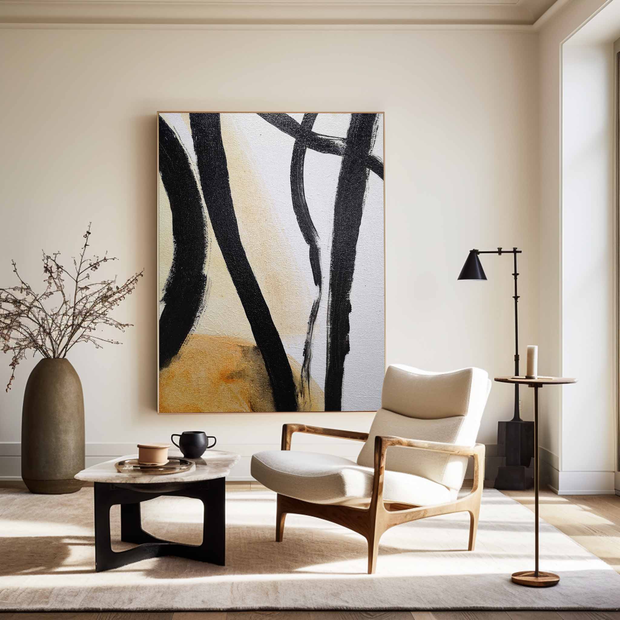 Modern Minimalist Abstract Oil Painting