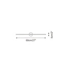 Wall Light Minimalist Linéaire Rod Double Accent Modern Style - 15