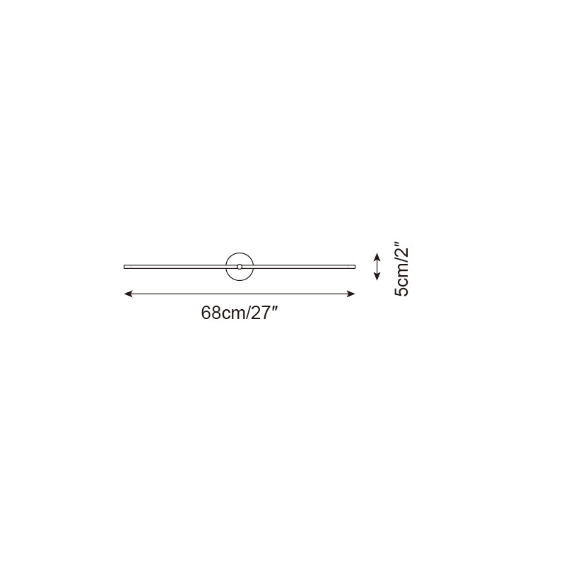 Wall Light Minimalist Linéaire Rod Double Accent Modern Style - 15