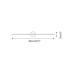 Wall Light Minimalist Linéaire Rod Double Accent Modern Style - 16