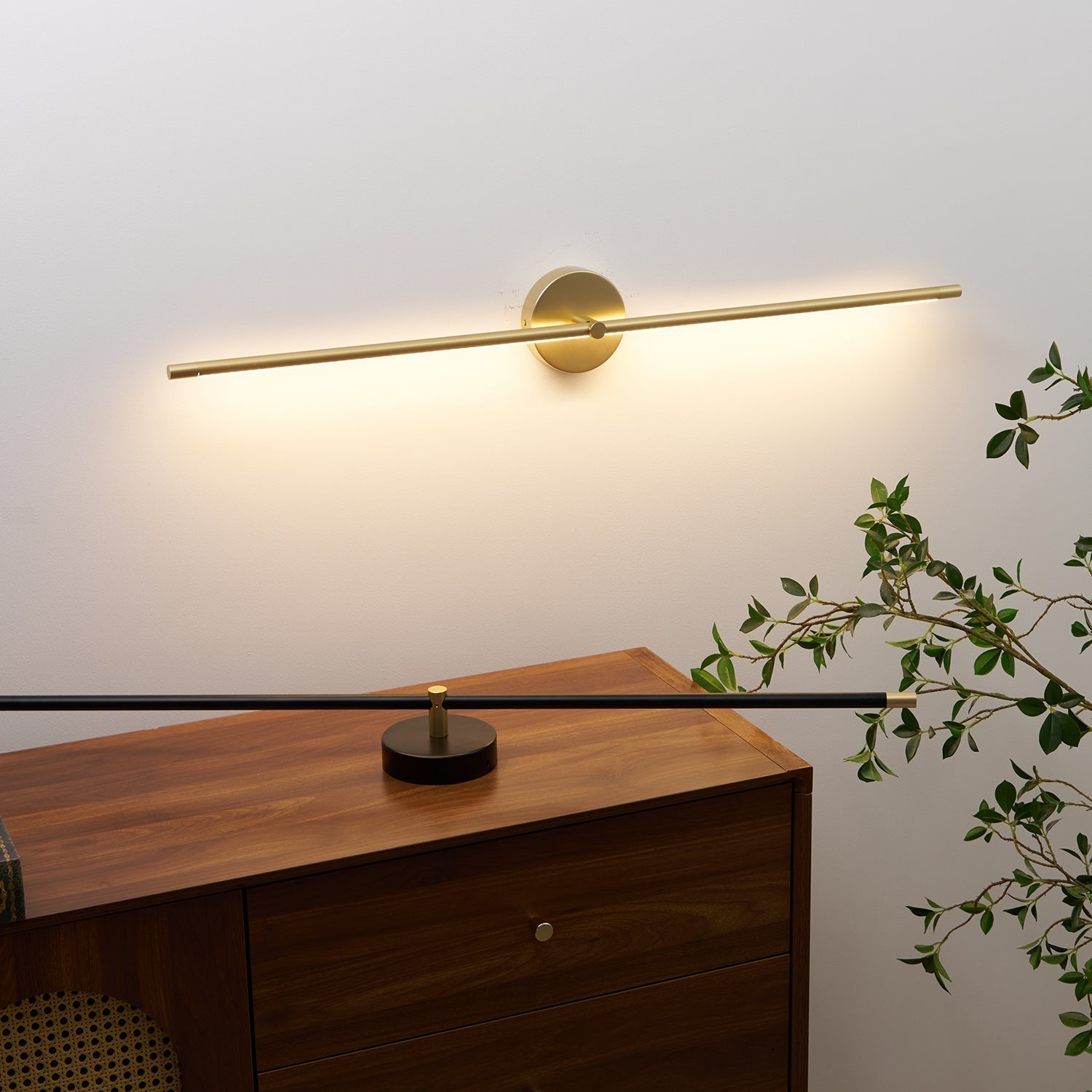 Wall Light Minimalist Linéaire Rod Double Accent Modern Style - 6