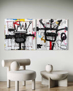 2-Piece Graffiti Abstract Diptych Painting