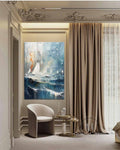 Wall Art Abstract Dynamic Ocean Wave Seascape
