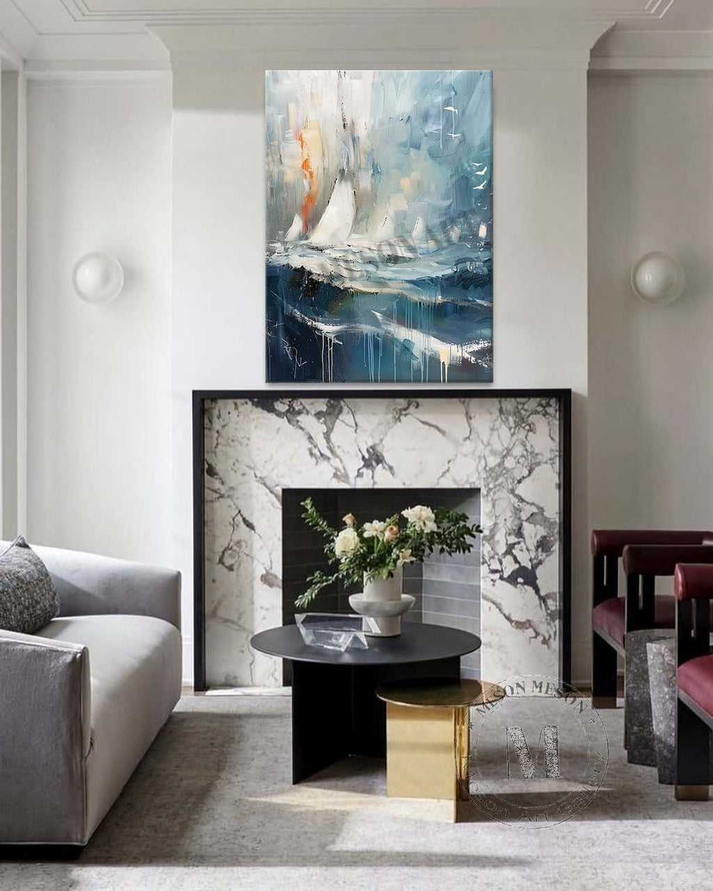 Wall Art Abstract Dynamic Ocean Wave Seascape