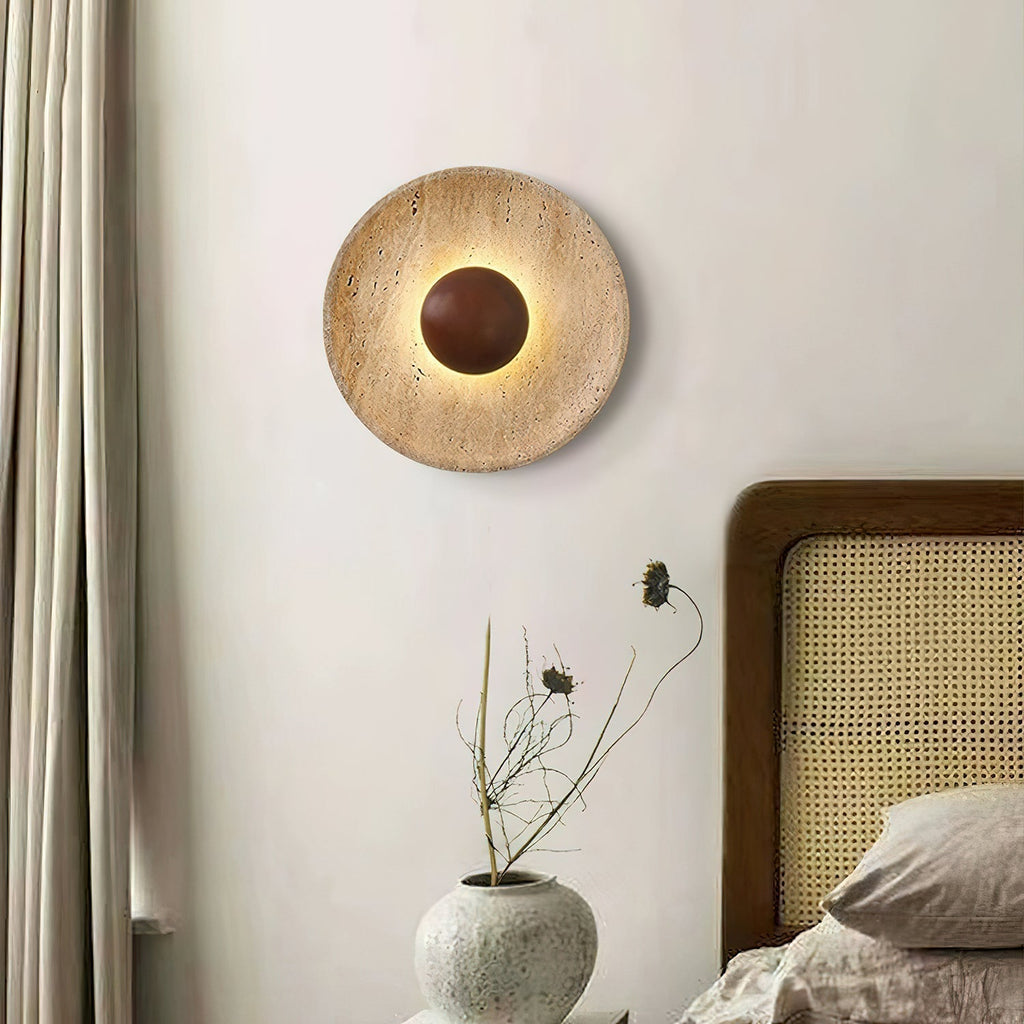 Aveny Wall Light Sun in Travertine - 2