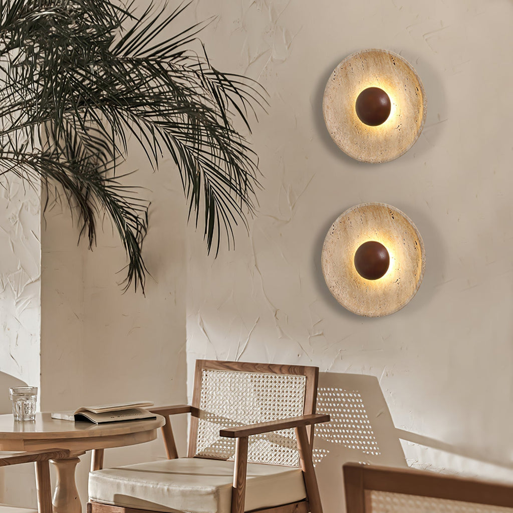 Aveny Wall Light Sun in Travertine - 9