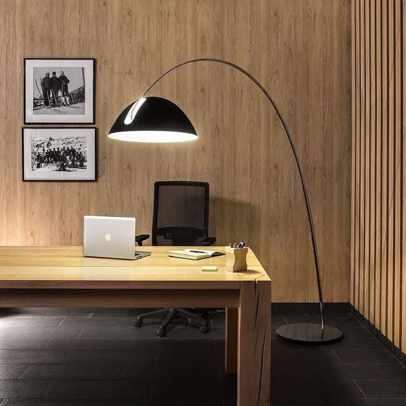 Avi Modrn Fishing Rod Metal Floor Lamp, Black