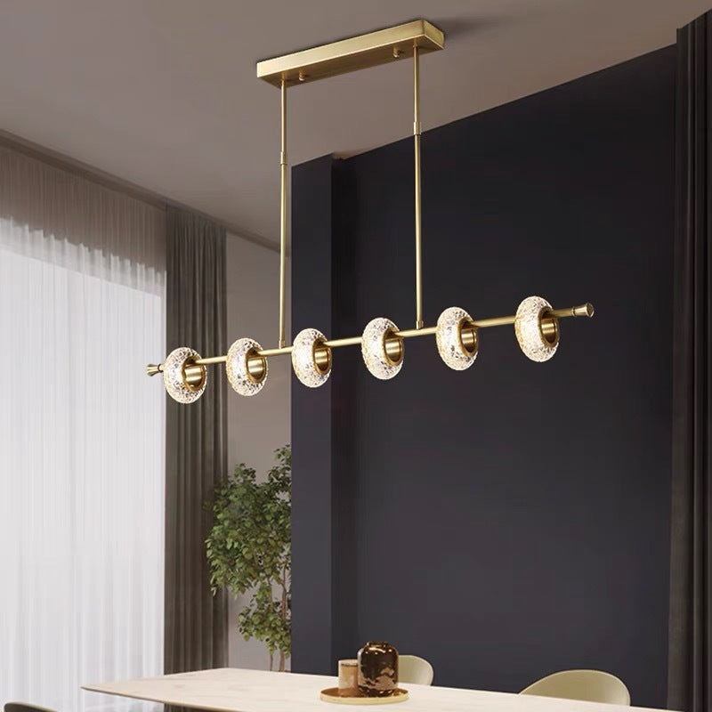 Kristy Modern Luxury metal/Glass Pendant Light, Gold