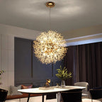 Arisha Elegant Dandelion Minimalist Luxury Pendant Light, Gold/Chorme