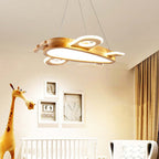 Arisha Modern Natural Creative DIY Children Airplane Shape Pendant Light ,Wood