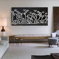 Keith Haring Dancing Figures Pop Art Painting