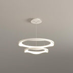 Arisha Pendant Light Rond Modern,  Black/White, Dining Room