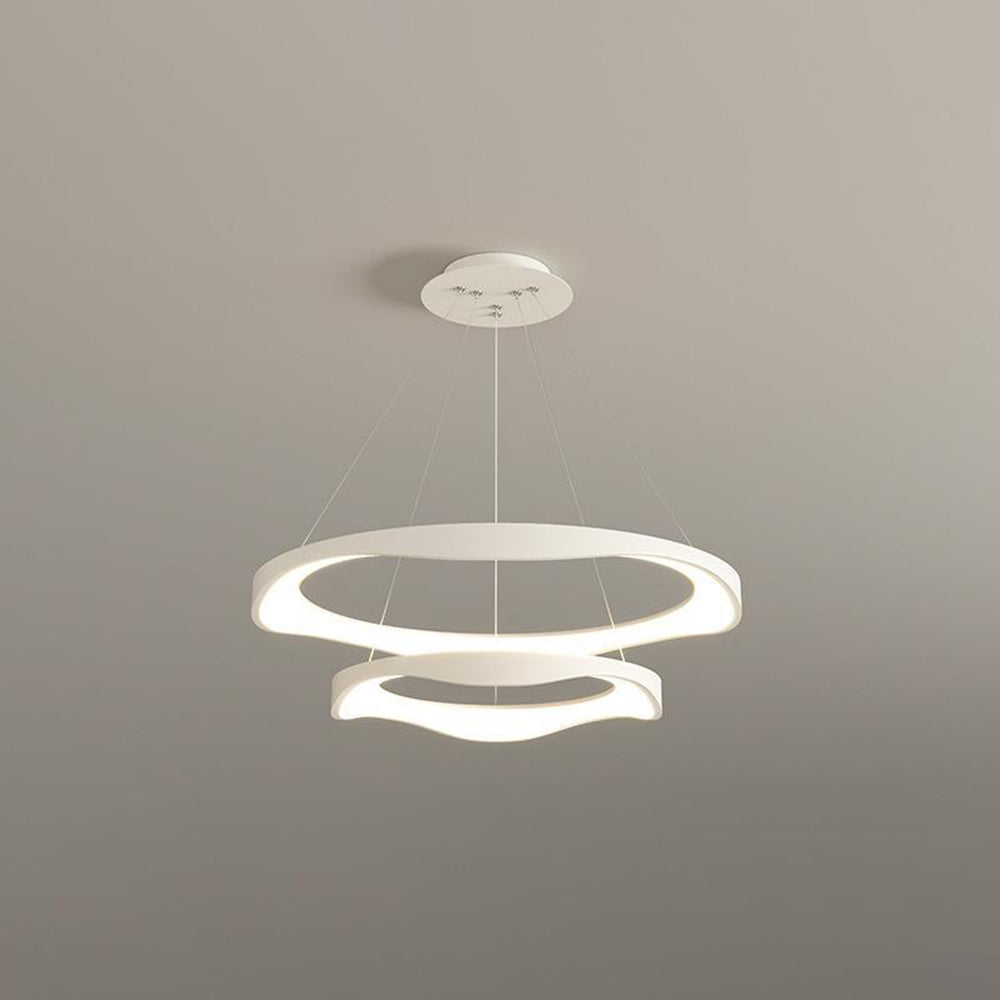 Arisha Pendant Light Rond Modern,  Black/White, Dining Room