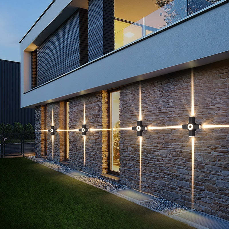 Ovelo Modern Waterproof Minimalist Cross Outdoor Wall Light Garden/Corridor