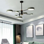Arisha Pendant Light LED, Metal & Wood, Grey/White/Gold