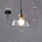 Arisha Minimalist Geometric Glass Pendant Light, Dining Room