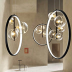 Arisha Nordic Glass Bubbles LED Modern Pendant Light for Dining Room