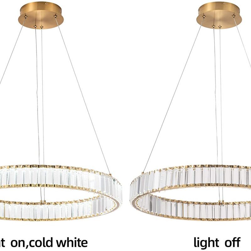 Kristy Elegant Round Crystal Chandelier, Clear