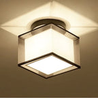 Arisha Modern Metal & Fabric Flush Mount Ceiling Light, 2 Style