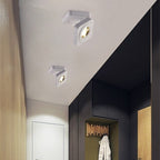 Arisha Modern Adjustable Square Ceiling Light Spotlight, Black/White