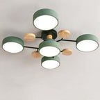 Arisha Ceiling Light, Wood Round for Living Room