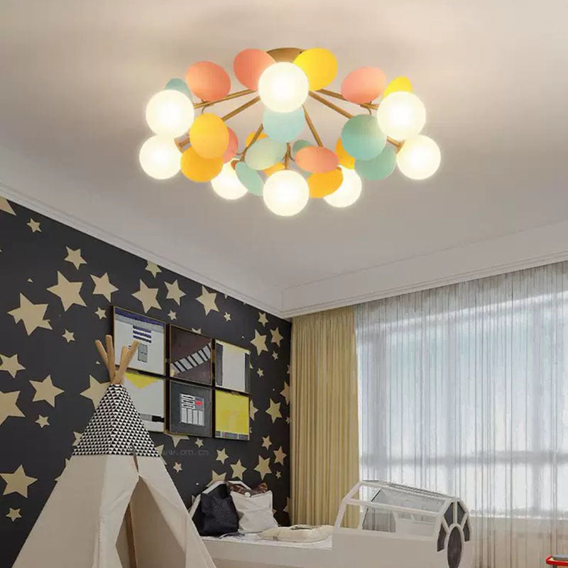 Aria Modern Bubble Cluster Ceiling Light, Colorful