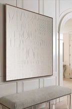 Neutral Textured Mixed Oil Painting Minimalist