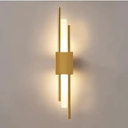 Dune Modern Bar Metal LED Wall Lamp, Black/Gold