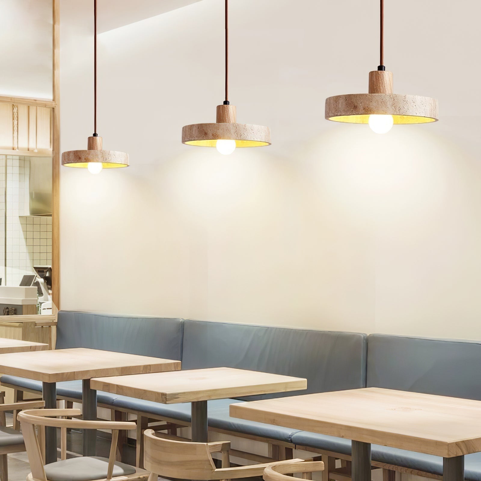 Evvynor Travertine Pendant Light