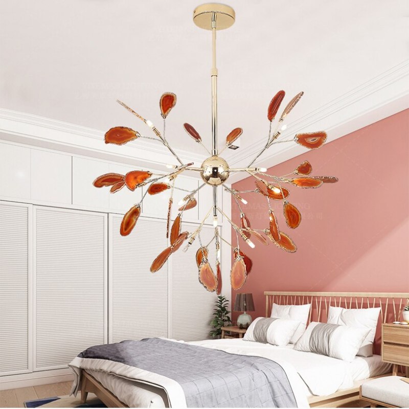 Arisha Flower Branch Semi-flush Mount Ceiling Light, 4 Colour