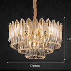 Arisha Luxury Feather Crystal Chandelier, Living Room