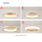 Muto Modern Ring Wood Pendant Light