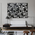 Keith Haring Love Text Graffiti Oil Painting Modern Wall Art