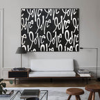 Keith Haring Love Text Graffiti Oil Painting Modern Wall Art