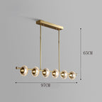 Kristy Modern Luxury metal/Glass Pendant Light, Gold