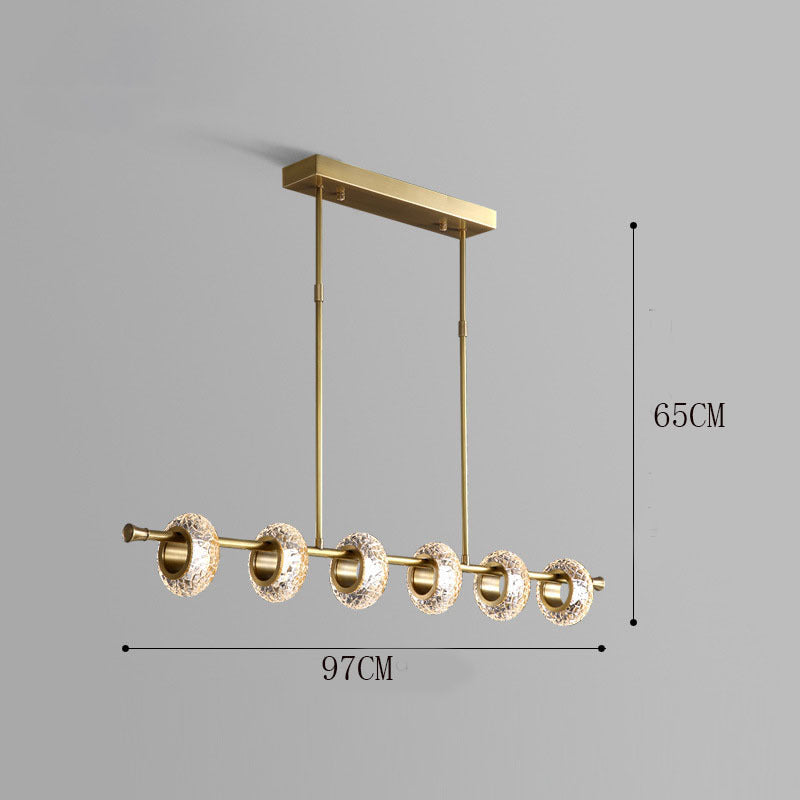Kristy Modern Luxury metal/Glass Pendant Light, Gold