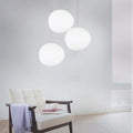 Elun Sleek Minimalist Floating Egg-shaped Glass Pendant Light