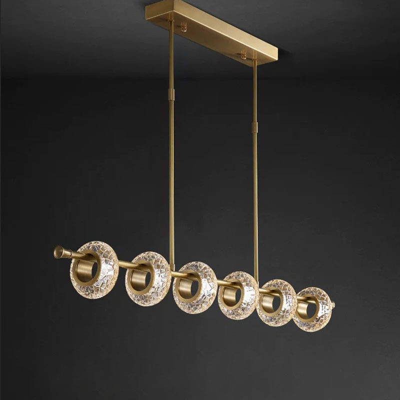 Kristy Modern Luxury metal/Glass Pendant Light, Gold