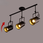 Silva Vintage Adjustable Semi-Flush Mount Ceiling Light, Black