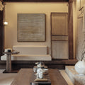 Textured Horizontal Linear Relief Painting
