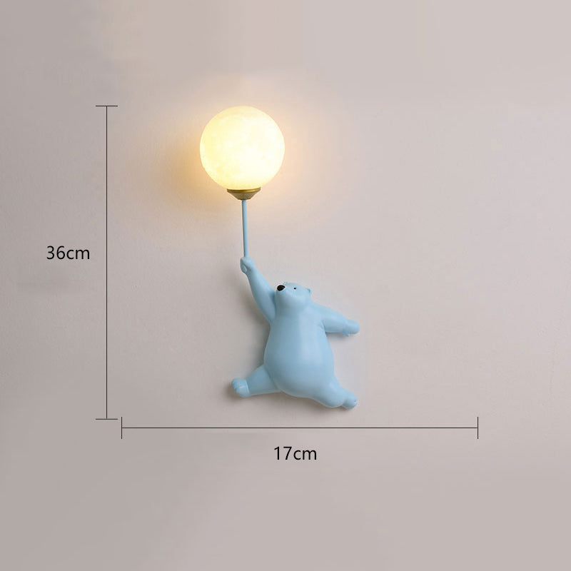 Bear Balloon Wall Light Ours Ballon Modern Animale Living Room - 10