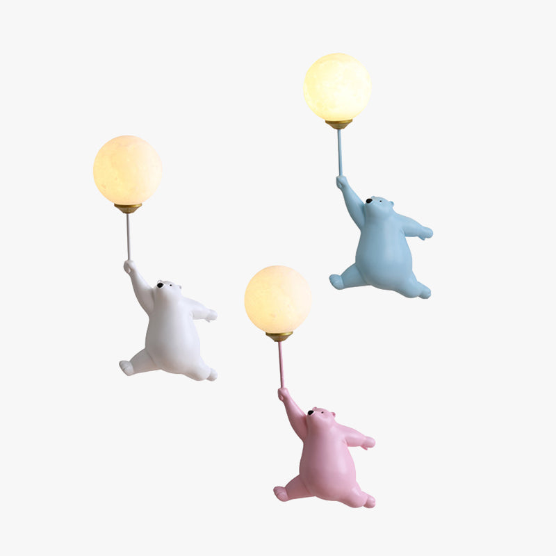 Bear Balloon Wall Light Ours Ballon Modern Animale Living Room - 15