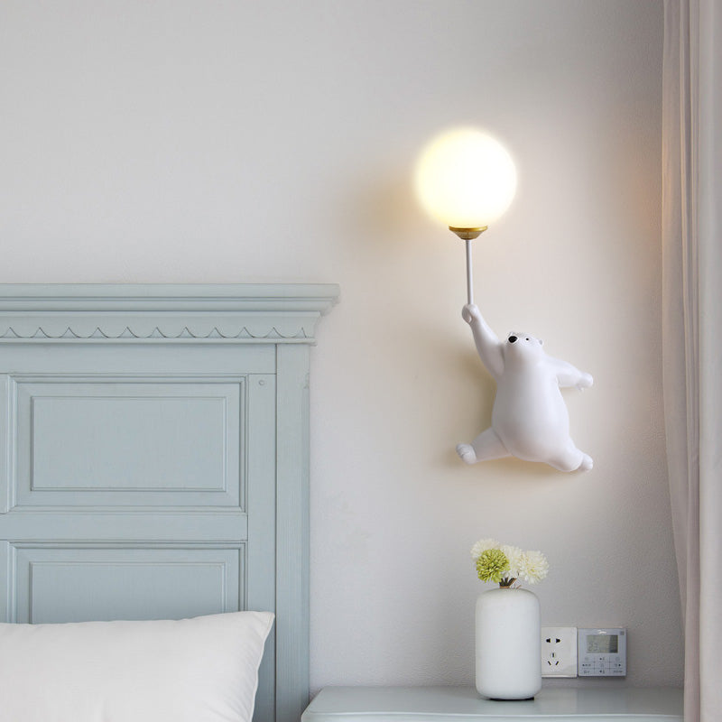 Bear Balloon Wall Light Ours Ballon Modern Animale Living Room - White - to