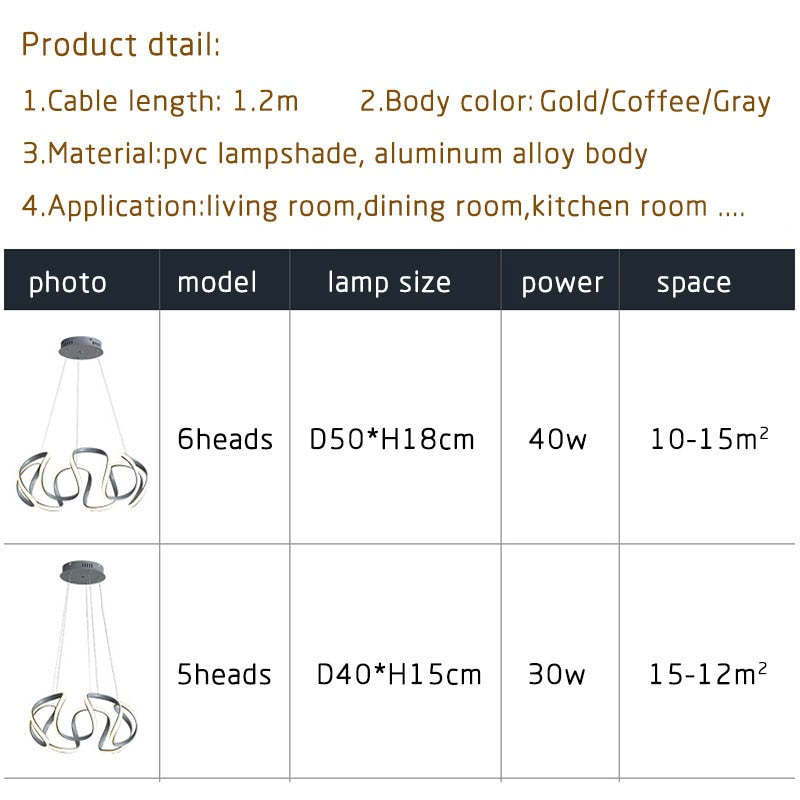 Clyra Modern Irregular Flower Pendant Light, 3 Colors