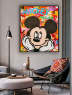 Pop Art Mickey Mouse Painting Vibrant Wall Art