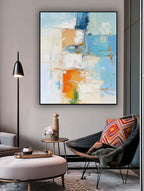 Modern Abstract Color Block Oil Painting