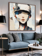 Abstract Impressionist Portrait Cap Painting