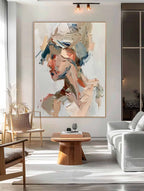 Impasto Abstract Female Portrait Textured